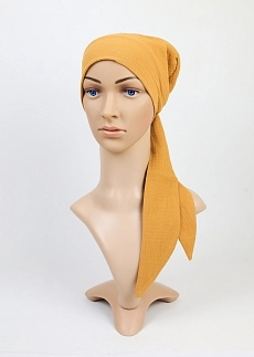 Šátek Arména mušelín hořčicová.jpg